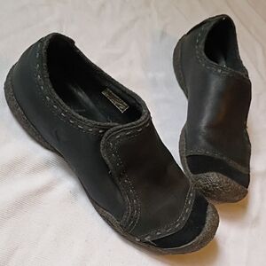 Keen Black Leather Slip-on Shoe
